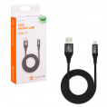 Маленькое фото товара - Кабель USB - micro USB 2м, черный нейлоновый. Вариант №3