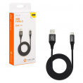 Маленькое фото товара - Кабель USB - Type-C 2м, черный нейлоновый. Вариант №3