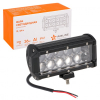 Фото товара - Фара светодиодная (балка) двухрядная, 12 LED 4D линза, 36W, (165х78х65) 12/24V (ALED047)