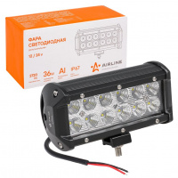 Фото товара - Фара светодиодная (балка) двухрядная, 12 LED рассеяный свет, 36W, (165х78х65) 12/24V (ALED046)