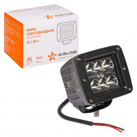 Фото товара - Фара светодиодная квадратная, 6 LED направленный свет, 18W, (82х75х75) 12/24V (ALED009)