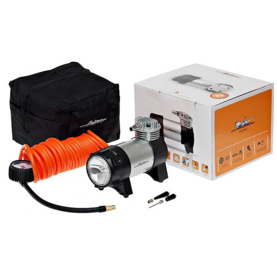 Большое фото товара - Компрессор Professional (12v, 14А, 10атм, 35л/мин, фонарь,сумка), 00_23880. Вариант №1